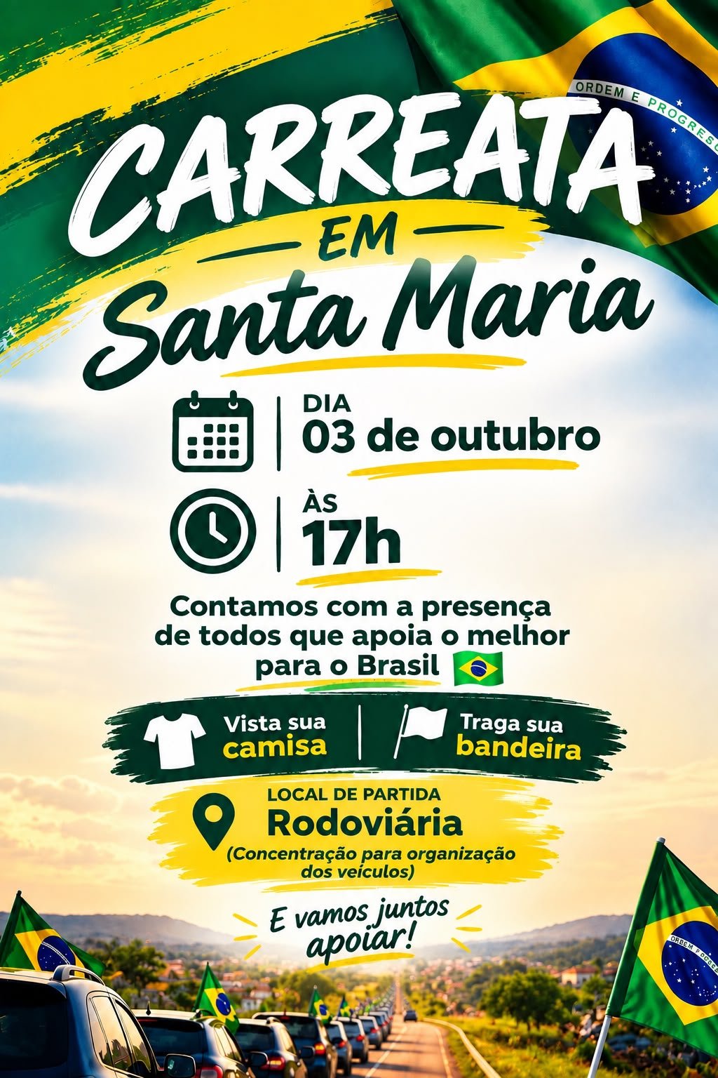 Convite da Carreata em Santa Maria